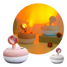 Humidificador Aromatizador Ultrasónico Luz Atardecer Rgb Usb