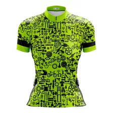 Camiseta Ciclismo Feminina Pro Tour Peças Dry Fit Com Bolsos