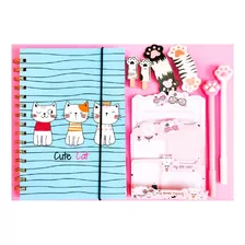 Box Escritorio Accesorios Papeleria Cute Gatito 23 Kawaii