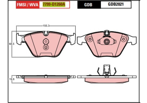 Balatas Trw Delanteras Bmw 545i 2003 A 2010 Foto 2