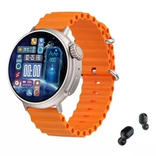 Smart Watch Masculino Redondo Tela Grande Pagamento Ip68 Nfc