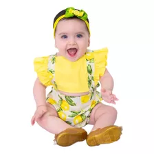 Roupa Bebe Body Romper 2 A 12meses 3 Peças 100% Algodão