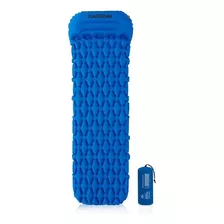 Colchón Inflable Naturehike Nh19z012-p Color Azul De 59cm X 198cm X 6.5cm