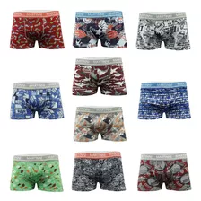 Kit Cueca Box Masculino Homem 10 Peças Box Algodão Estampada