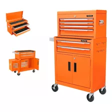Gabinete Y Caja De Herramientas 2 En 1 Truper 102938 Color Naranja