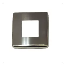 Canopla Quadrada Estampada Aço Inox 304 Para Torre Kit C/ 10