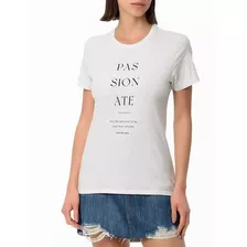 Blusa Calvin Klein Feminina Slim Estampa Passionate Branca