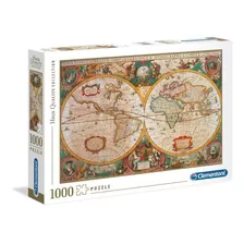 Puzzle Clementoni 1000 Piezas Mapa Antiguo Del Mundo