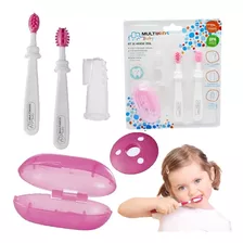 Kit De Higiene Oral Para Bebê Escova Dente Gengiva Multikids