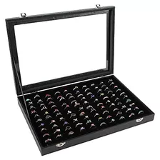 Caja Organizadora De Anillos Bivisen, 100 Ranuras Caja De Ex