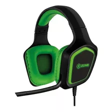 Headset Gamer Led Com Suporte Preto E Verde Xzone Ghs-02