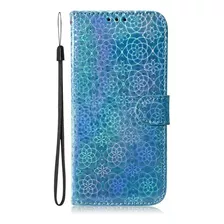 Funda De Teléfono De Cuero Estampada En Color Sólido Para Xi