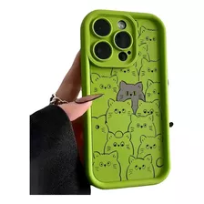 Capa De Telefone Original De Gato Engraçado Para iPhone 15,