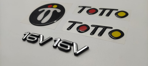 Emblemas Renault Twingo Totto Negro Y 16v Cinta 3m Foto 2
