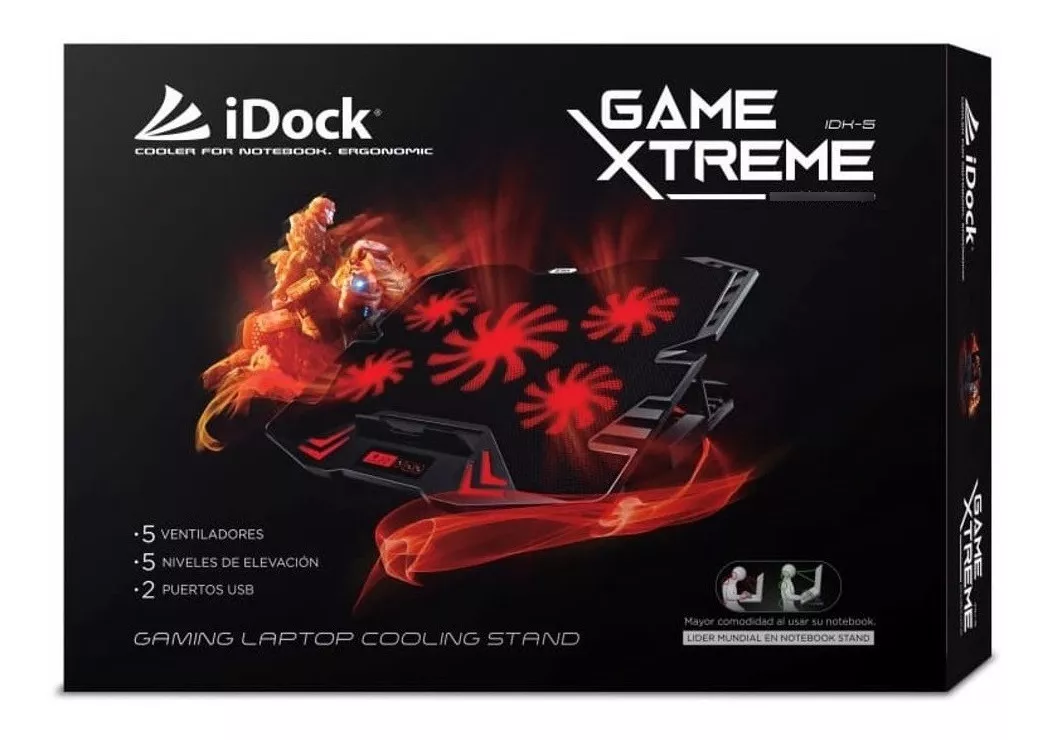 Gratis!!! Cooler Idock Game Xtreme Idk-5 Con 5 Ventiladores