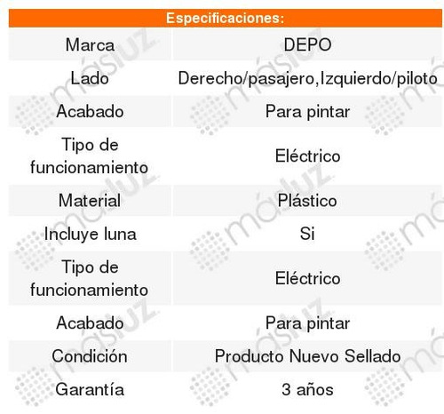 Par Espejos Depo Elctricos Hhr 2006 2007 2008 Foto 2