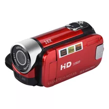 Filmadora Videocamara Full Hd 1920x1080p Luz Led 16mp Lcd Color Rojo