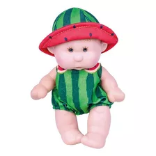 Super Toys Boneca Bebe Com Cheirinho Fruity Baby Melancia Vinil 22 Cm Vinil