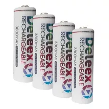 Kit De 4 Pilas Recargables Aa 3800mah Deleex Green Power