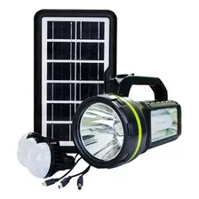 Kit Solar De Camping Radio Bluetooth, Linterna Y Ampolletas