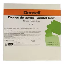 Goma Dique Densell 6 X 6 Color Negro Caja 