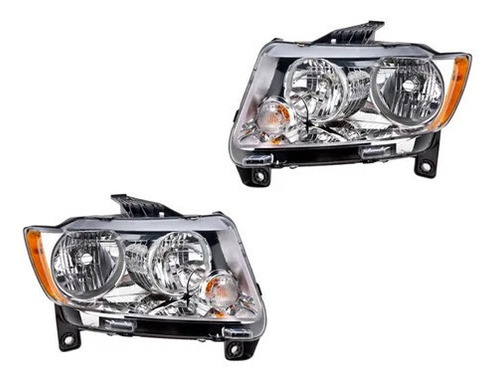 Par Juego Faros Jeep Grand Cherokee 2011 2012 2013 Tyc  Foto 2