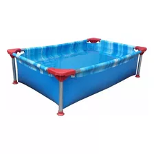 Pileta Estructural Rectangular Anaconda A90 Con Capacidad De 500 Litros De 1.4m De Largo X 0.9m De Ancho Azul Diseño Estampado/liso