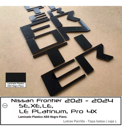 Letras Combo Logotipo Nissan Frontier  21-23 Parrilla-batea Foto 8