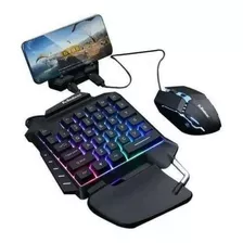 Kit Gamer 4 En 1 Aoas M-1200 Para Celular Teclado Negro