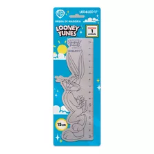Régua De Madeira Perna Longa 15cm Looney Tunes - Leo&leo
