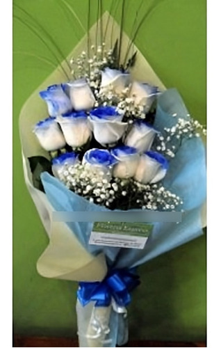 Ramo De 12 Rosas Azules Envio Gratis Floreria Fotos Reales