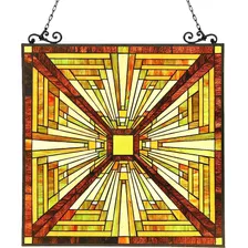 ~? Chloe Lighting 24.5x26 Innes Tiffany-glass Mission Window