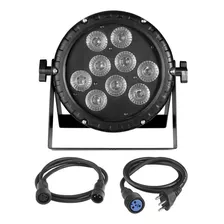 Canhao Led Par 9 Leds 18w Rgbwa+uv Dmx, Sensor, Display Ip65