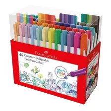 Caneta Fine Pen 48 Cores 0.4 Faber Castell