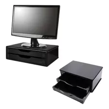 Suporte Para Monitor 2 Gavetas Preto Souza Original Lacrado