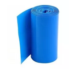 1xmt Tubo Termo Retrátil Azul Pvc 240mm Chato / Diam 152mm