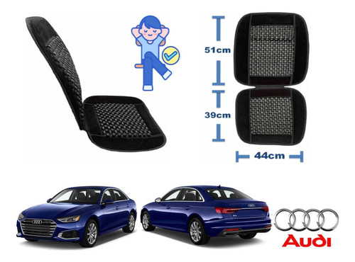 Respaldo Bolitas + Cubre Volante Piel Audi A4 2019 A 2024 Foto 4