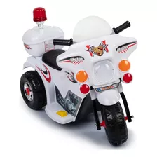 Mini Moto Elétrica Infantil 6v Com Baú Branco