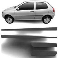 Jogo De Friso Lateral Fiat Palio 2005/2007 2 Portas Preto 