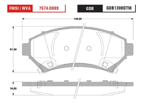 Balatas Trw Delantera Buick Lesabre 2003 A 2005 R15 Foto 2