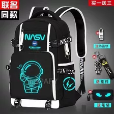 Mochila Juvenil Primaria Secundaria Prepa Escolar Hombre/mujer Con Usb Luminosa Envío Gratis Volumen 35 Litros