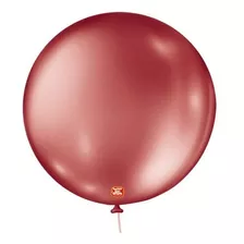 Balão Bexiga São Roque N° 5 Metalizada Metallic C/ 25 Cor Vermelho