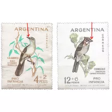 Argentina Gj 1243/4 Variedad Catalogada Normal 663/4 Pro Inf