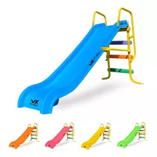 Tobogan Infantil 3 Escalones Bajada Pvc Vxplay Doble Pared Color Celeste