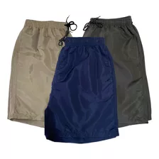 Kit 3 Bermudas Plus Size Lisa Academia 3 Bolsos G1 G2 G3 G4