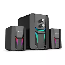 Parlantes Gamer 2.1 Speakers Computador Portatil Xtrike Me Color Negro