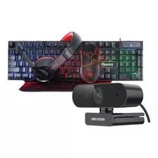 Combo Gamer 4 En 1 + Cámara Web Hik