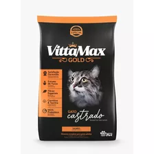 Alimento Vittamax Gato Castrado Adulto Sabor Salmão Kit 5 Kg