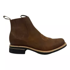 Bota Botín Vaqueras Piel Res Para Hombre Rodeo Bamar