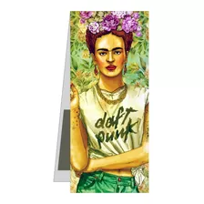 Imã Marcador Livros Páginas Frida Kahlo Presente Decoração